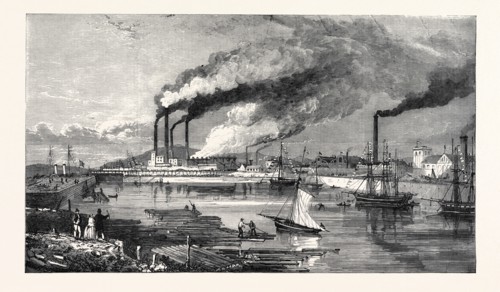 THE HAEMATITE IRON AND STEEL WORKS, HINDPOOL, NEAR BARROW-IN-FURNESS, UK, 1867