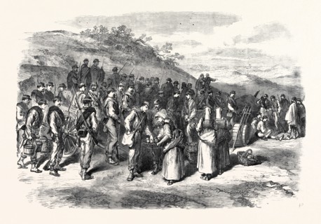 THE GARIBALDIANS AT BAGNOREA, IN THE ROMAN STATES, 1867