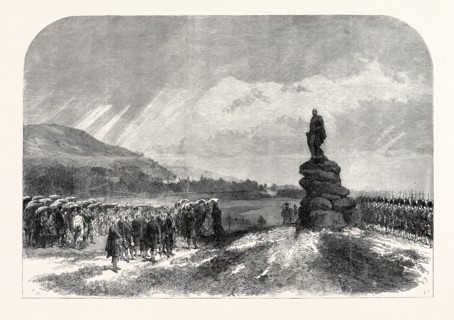 THE QUEEN UNCOVERING THE STATUE OF THE LATE PRINCE CONSORT AT BALMORAL, 1867