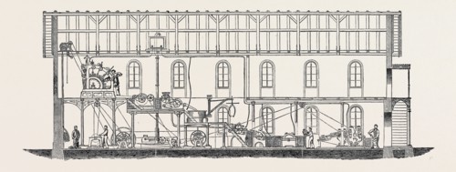 THE PARIS INTERNATIONAL EXHIBITION: WOODPULP MANUFACTORY, WITH H. VOELTIER'S PATENT MACHINE,