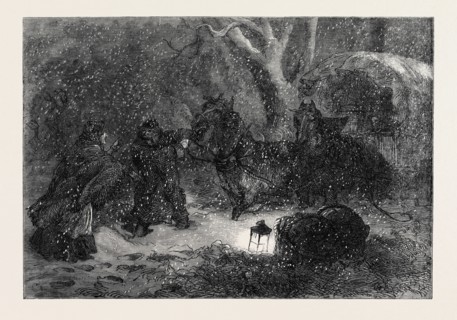 STUCK IN THE SNOW, DRAWN BY C. ROBINSON, 1867