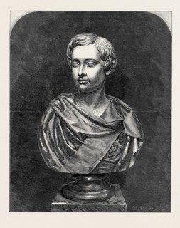 MARBLE BUST OF HIS ROYAL HIGHNESS THE PRINCE OF WALES, BY J. STEELL, R.S.A., THE INTERNATIONAL