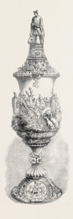 THE INTERNATIONAL EXHIBITION: CARVED IVORY CUP, BY F. BÃñHLER, IN THE ZOLLVEREIN DEPARTMENT, 1862