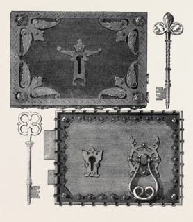 THE INTERNATIONAL EXHIBITION: HOBBS AND ASHLEY'S GOTHIC LOOM AND KEYS, 1862
