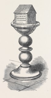 THE COTTON FAMINE: BOX AT BRISTOL FOR SUBSCRIPTIONS TO THE DISTRESSED OPERATIVES FUND, 1862