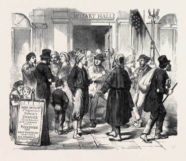 THE WAR IN AMERICA: RECRUITING IN NEW YORK: THE IRISH ZOUAVES, 1862