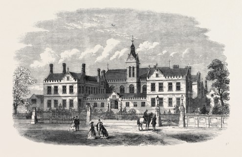 NEW ASYLUM FOR FEMALE ORPHANS AT BEDDINGTON, NEAR CROYDON, 1866; UK