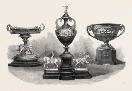 ASCOT RACES: THE QUEEN'S GOLD CUP (LEFT), THE ASCOT CUP (CENTRE), THE ROYAL HUNT CUP (RIGHT), UK,