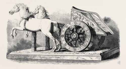 ROMAN CHARIOT AND HORSES, 1866