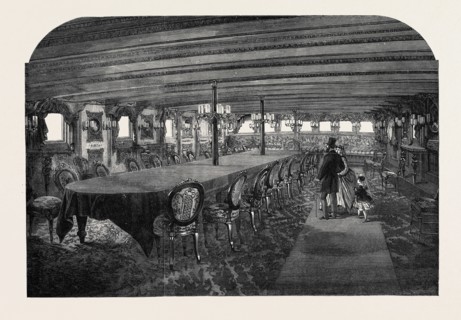 DINING SALOON OF THE MAHRUSSEH, 1866