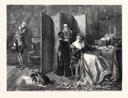 "PASSION AND PATIENCE," BY E.C. BARNES, IN THE EXHIBITION OF THE SOCIETY OF BRITISH ARTISTS, 1866
