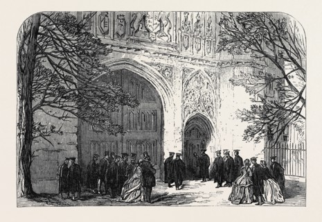 INSTALLATION OF THE NEW MASTER OF TRINITY COLLEGE, CAMBRIDGE: THE MASTER KNOCKING FOR ADMITTANCE,