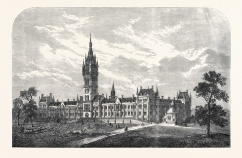 THE GLASGOW UNIVERSITY: INTENDED NEW BUILDINGS, UK, 1866