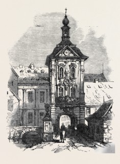 BAMBERG, THE RATHHAUS, GERMANY, 1866
