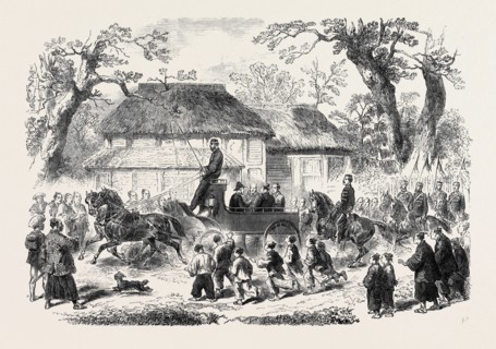 DRIVING THE GOROGIO ON THE TOKAIDO ROAD, YOKOHAMA, JAPAN, 1866