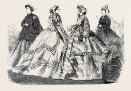PARIS FASHIONS FOR APRIL, FRANCE, 1866