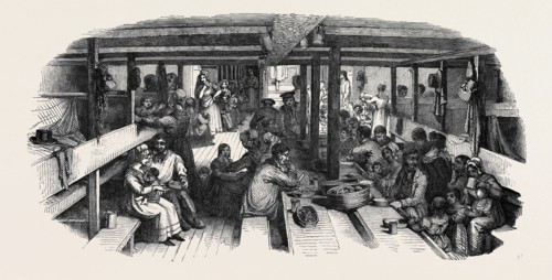 EMIGRANTS AT DINNER.
