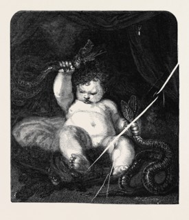 INFANT HERCULES, FROM THE PICTURE BY SIR JOSHUA REYNOLDS.