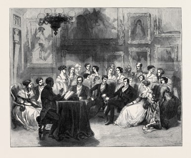 MR. CHARLES KEMBLE READING SHAKSPEARE BEFORE HER MAJESTY, AT BUCKINGHAM PALACE.