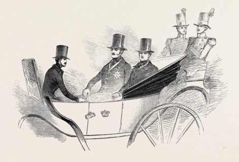 THE EMPEROR OF RUSSIA, THE KING OF SAXONY, AND PRINCE ALBERT, AT ASCOT RACES