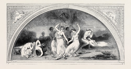 SCENE FROM "COMUS." FROM A PICTURE BY ETTY, IN THE ROYAL ACADEMY EXHIBITION