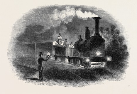 EXPRESS TRAIN WITH THE MAIL SIGNALS