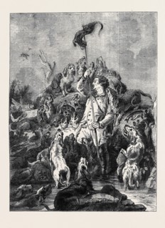 "THE OTTER SPEARED" PAINTED BY E. LANDSEER, R.A.