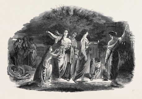 "THE WISE AND FOOLISH VIRGINS," IN THE ROYAL ACADEMY EXHIBITION. PAINTED BY LAUDER