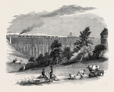 TIMBER VIADUCT ON THE DARLINGTON AND NEWCASTLE RAILWAY