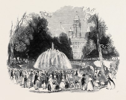 COMMEMORATION OF INDEPENDENCE AT NEW YORK, SCENE IN THE PARK, 1844