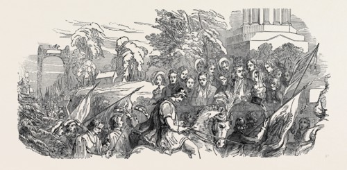 PROCESSION UNCOVERING BEFORE THE SONS OF BURNS