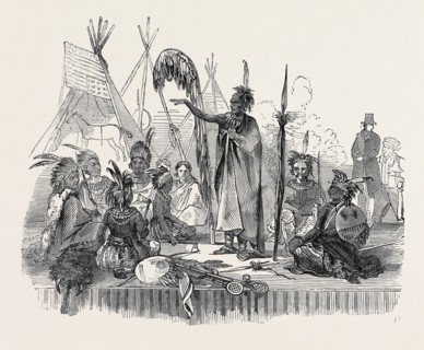 ENCAMPMENT OF IOWAY INDIANS, LORD'S CRICKET GROUND, THE WELCOME SPEECH