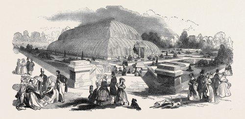 THE GREAT CHATSWORTH CONSERVATORY: THE EXTERIOR, FROM THE ITALIAN TERRACE
