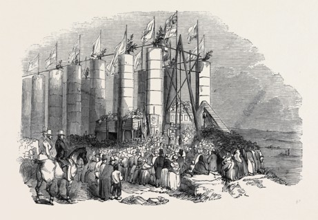 CEREMONY OF LAYING THE "FOUNDATION STONE" OF THE DURHAM MONUMENT, ON PENSHER HILL.