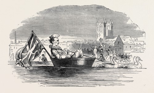 BARRY, THE CLOWN, ON THE THAMES; UK