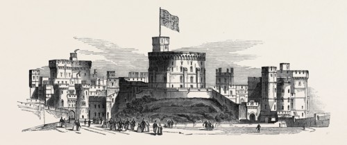 VISIT OF THE KING OF THE FRENCH TO QUEEN VICTORIA: WEST FRONT OF THE UPPER WARD OF WINDSOR CASTLE,