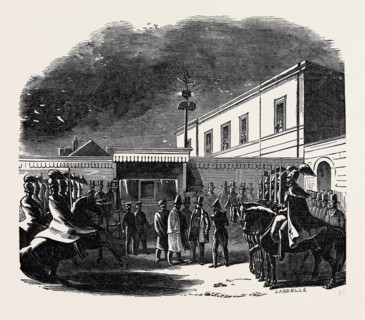 DESTRUCTIVE FIRE AT THE NEW-CROSS RAILWAY STATION: ARRIVAL OF THE KING OF THE FRENCH DURING THE