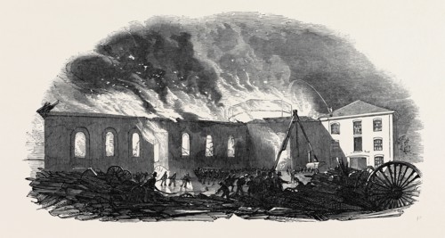 GREAT FIRE AT THE NEW CROSS RAILWAY STATION, ON MONDAY LAST