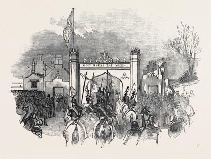 ARCH NEAR STANFORD, HER MAJESTY'S VISIT TO BURGHLEY
