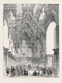 THE BANQUET IN THE GREAT HALL, AT BURGHLEY