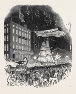 TORCH LIGHT PROCESSION IN NEW YORK, UNITED STATES