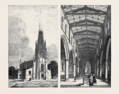 LEFT IMAGE: ST. MARY'S NEW CHURCH, HERNE HILL; RIGHT IMAGE: INTERIOR OF ST. MARY'S NEW CHURCH,