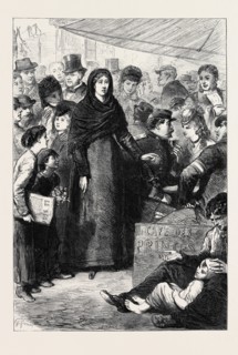 SCENE ON THE BOULEVARD MONTMARTRE, PARIS: UNE FOLLE, 1871