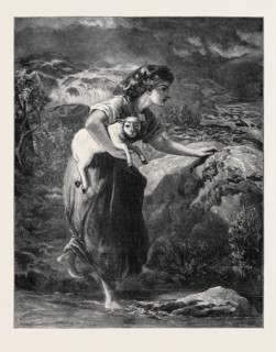 "SAVED FROM THE FLOOD," BY F.W. TOPHAM, IN THE EXHIBITION OF THE SOCIETY OF PAINTERS IN WATER