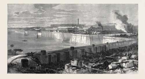 THE NEW DOCKS AND REPAIRING BASIN AT CHATHAM, 1871
