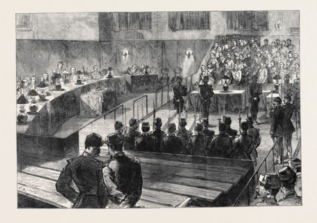 THE COMMUNIST TRIALS AT VERSAILLES: THE COURT CLEARED, READING THE SENTENCE, 1871
