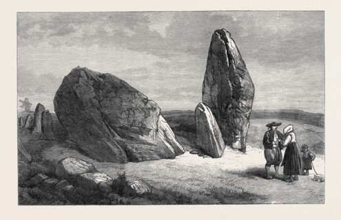 DRUIDIC REMAINS OF BRITTANY: STONES OF ST. BARBE, FRANCE, 1871
