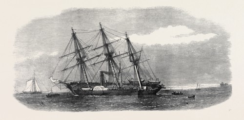 H.M.S. RACER AGROUND ON RYDE SANDS, 1871