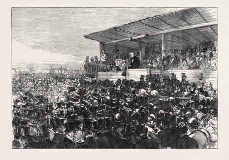 MR. GLADSTONE ADDRESSING THE MEETING ON BLACKHEATH, LONDON, 1871