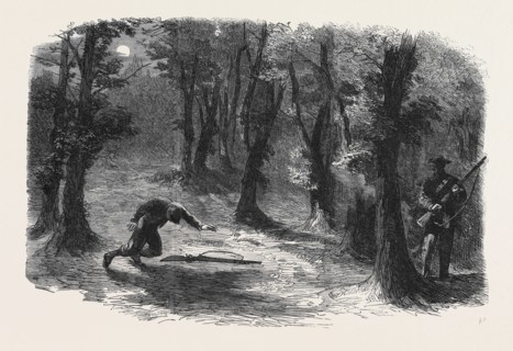 THE CIVIL WAR IN AMERICA: HOW THE OUTLYING SENTRIES OF THE FEDERAL ARMY ARE KILLED BY SECESSIONIST